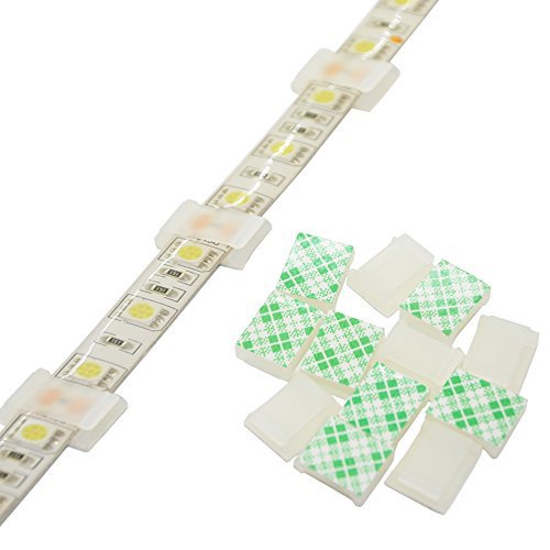 Product Cover Strip Light Mounting Clips Self-Adhesive Strip Brackets Holder,100-Pack Clamps Fix Light Strip 8mm 10mm 12mm (for 10mm(3/8