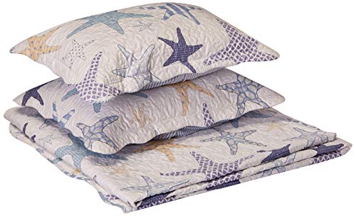 Product Cover North End Decor Starfish Reef Coastal Quilt, Queen 3-Piece Bedding Sets, 92