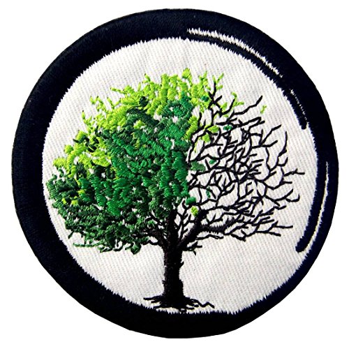 Product Cover Zen from Birth to Death Buddhism Patch Embroidered Applique Iron On Sew On Emblem