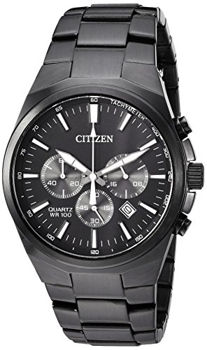 Product Cover Citizen Men's ' Quartz Stainless Steel Casual Watch, Color:Black (Model: AN8175-55E)