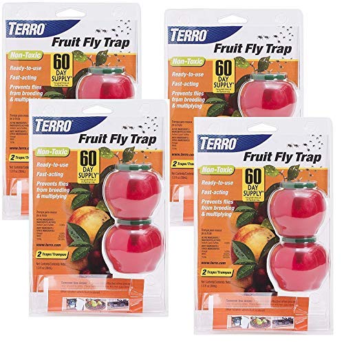 Product Cover Terro Fruit Fly Trap - 4 Pack (2 Packages Containing 2 Traps Each)