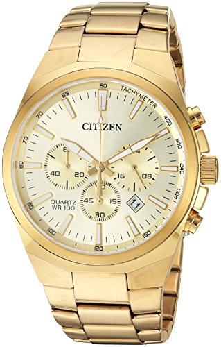 Product Cover Citizen Men's ' Quartz Stainless Steel Casual Watch, Color:Gold-Toned (Model: AN8172-53P)