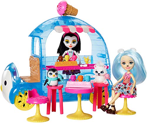 Product Cover Enchantimals Frozen Treats Truck + Preena Penguin Doll & Jayla Figure