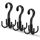 Product Cover TINKSKY Belt Hanger Scarf Tie Rack Holder Hook for Closet Organizer 360 Degree Rotating (Black(A))