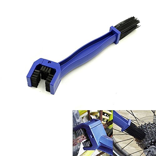 Product Cover Unlimited Rider Motorcycle Bike Chain Cleaning Tool - Multi-purpose for All Bikes - Works Great with Degreasers - Great Brush Action Grime Minister Chain Brush Blue