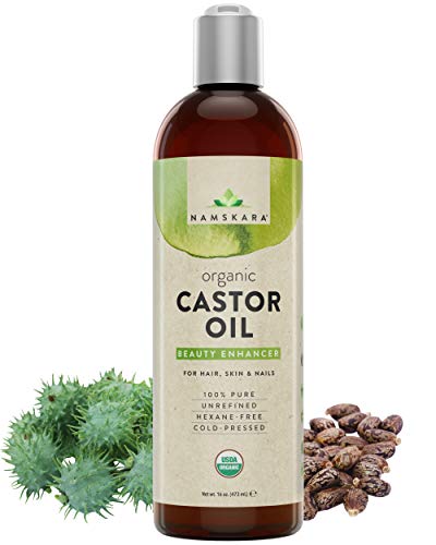 Product Cover Organic Castor Oil - USDA Certified Organic 100% Pure, Cold-Pressed, Extra-Virgin, Hexane-Free. Best Carrier Oil For Eyelashes, Hair, Eyebrows & Skin (16oz)