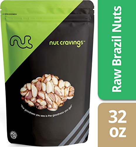 Product Cover Raw Brazil Nuts (2 Pounds) Compare To Organic Raw Brazil Nuts - Whole, Large, Unsalted, No Shell Raw Brazilian Nuts - 32 Ounce