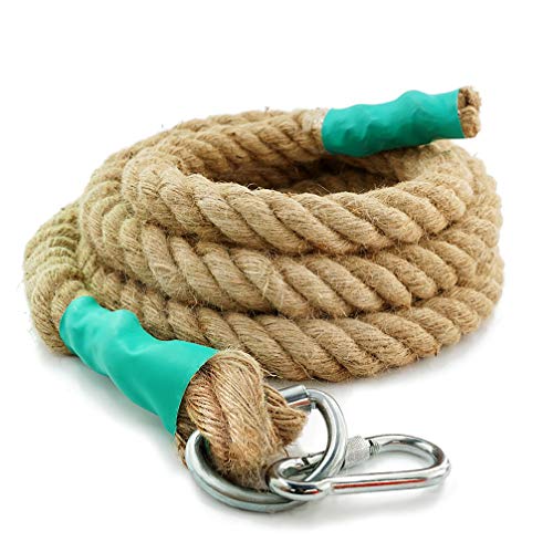 Product Cover Aoneky Kids Manila Gymnastics Gym Climbing Rope (Brown, 1.18'' x 10 ft)