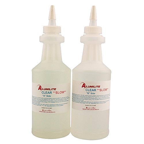 Product Cover Alumilite Clear Casting Resin (Slow) Low Viscosity, Transparent, 32 oz. Package 12 MIN Open TIME