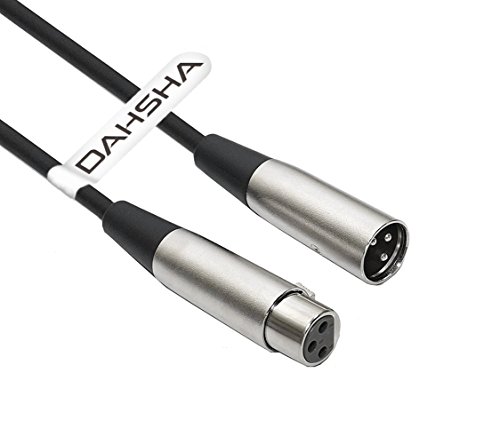 Product Cover DAHSHA 6ft XLR Microphone Audio Sound Male to Female Extension Cable for Mixer Stereo, Camera, Amplifier