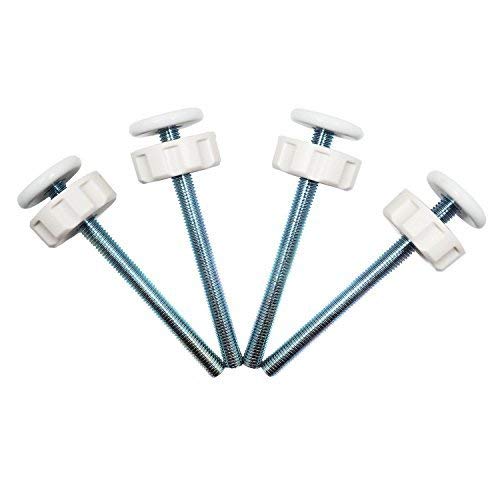 Product Cover Baby Gate Guru Extra Long M10 (10mm) Spindle Rods for Pressure Mounted Baby and Pet Safety Gates 4 Pack Replacement Set (10mm, White)