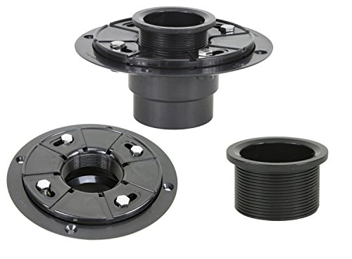 Product Cover 2 Inch ABS Shower Drain Base Flange For Shower Linear Drain - Threaded Adjustable Adaptor Included