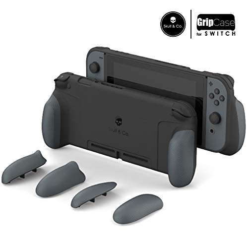 Product Cover Skull & Co. GripCase: A Comfortable Protective Case with Replaceable Grips [to fit All Hands Sizes] for Nintendo Switch [No Carrying Case] - Gray