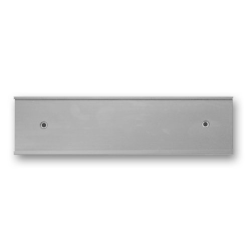 Product Cover 10 x 2 Wall or Door Nameplate Holder with Clear Plastic Insert - Pack of 10 - Made in USA (Silver)