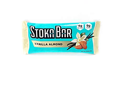 Product Cover Stoka Bars- Vanilla Almond | All Natural- Low Carb Energy Bar | 4g Net Carbs | 9g Protein | Keto Friendly | Packaging May Vary | 8 Count