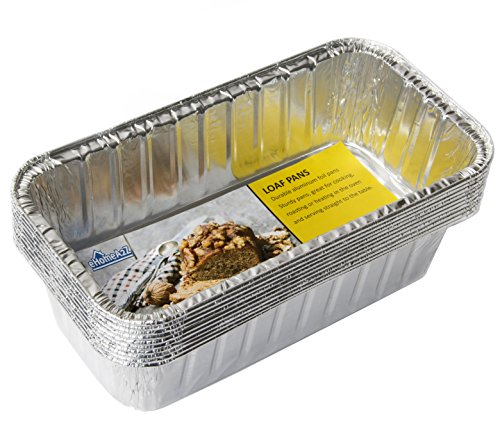 Product Cover eHomeA2Z Aluminum Loaf Pans Disposable Heavy Duty For Bread, Cake 8.5 x 4.5 x 2.5 Inch (10)