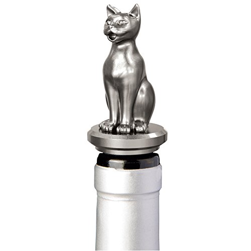 Product Cover Stainless Steel Cat Wine Aerator Pourer - Deluxe Decanter Spout for Robust Red and White Wine - Pour Amore Bottle Pourer/Stopper & Air Diffuser by Chris's Stuff