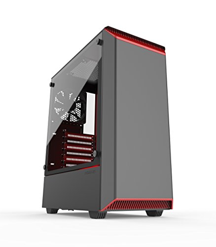 Product Cover Phanteks PH-EC300PTG_BR Eclipse P300 Tempered Glass Steel ATX Mid Tower Case Black/Red