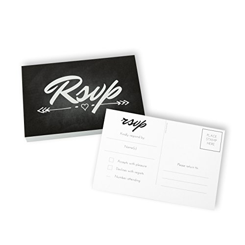 Product Cover RSVP Postcard (50 Cards) 4x6 card set - Home Advantage (Chalkboard)