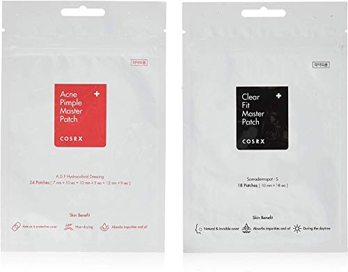Product Cover COSRX Acne Pimple Master Patch + COSRX Clear Fit Master Patch - Hydrocolloid Pimple Spot Remover [1 + 1 Pack]