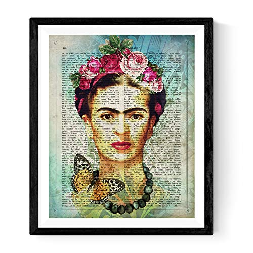 Product Cover Frida Kahlo Poster with The Definition of Friendship in Spanish. Print of The Mexican Painter Size 11''x17''