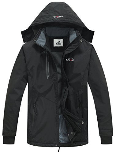 Product Cover svacuam Men's Winter Hooded Outdoor Ski Jacket Windbreaker Rain Coat