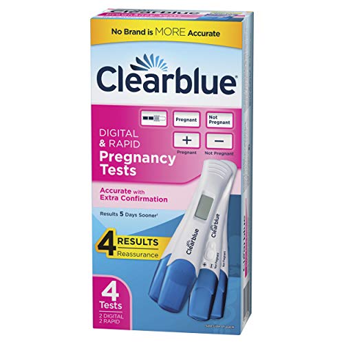 Product Cover Clearblue Pregnancy Test Combo Pack, 4ct  - Digital with Smart Countdown & Rapid Detection - Value Pack