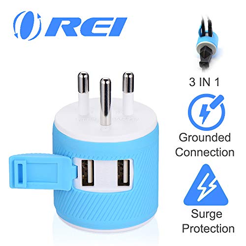 Product Cover Orei U2U-18 OREI Thailand Travel Plug Adapter - Dual USB - Surge Protection - Type O