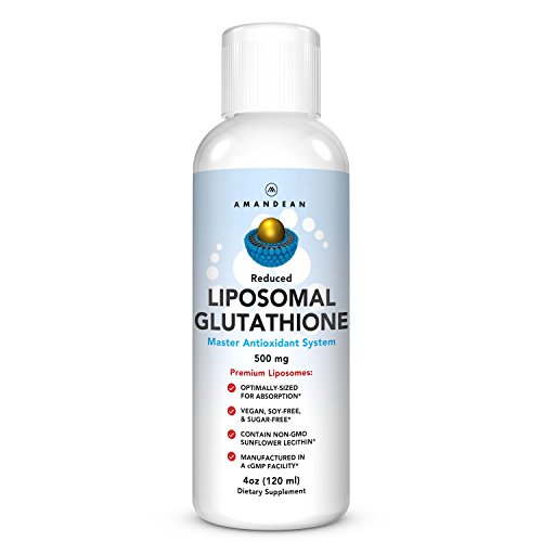 Product Cover Premium Liposomal Glutathione Supplement | Liquid Reduced L Glutathione 500mg | Detox, Immune Support, Brain Function, Anti-Aging, Skin Lightening | Non-GMO Sunflower Lecithin | Soy-Free & Vegan
