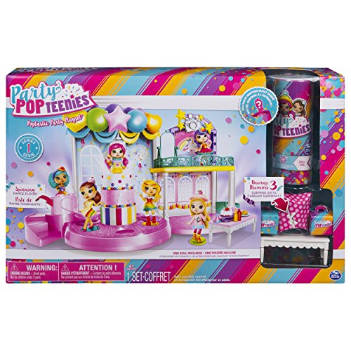 Product Cover Party Popteenies - Poptastic Party Playset with Confetti, Exclusive Collectible Mini Doll and Accessories, for Ages 4 and Up, Standard