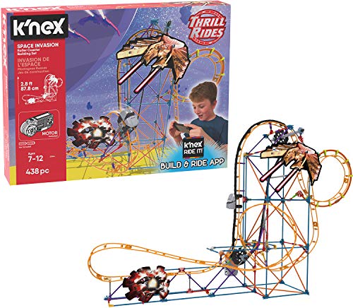 Product Cover K'NEX Thrill Space Invasion Roller Coaster with Ride It App Building Set (Pieces 438)