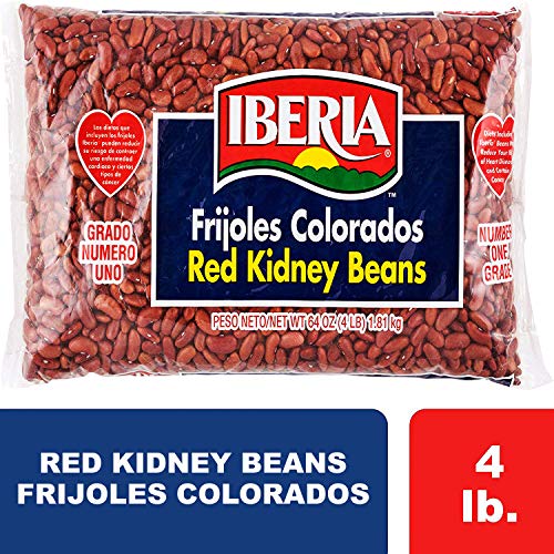 Product Cover Iberia Red Kidney Beans, 4 lb, Bulk Red Kidney Beans, Long Shelf Life Kidney Beans with Easy Storage, Rich in Fiber & Potassium, Low Calorie, Low Fat Food