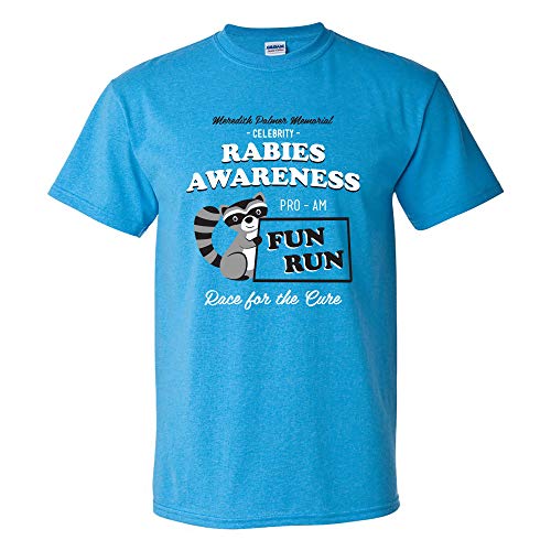 Product Cover Rabies Awareness Fun Run - Funny TV Comedy Running T Shirt - Small - Heather Sapphire