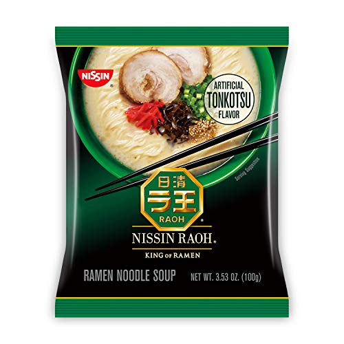 Product Cover Nissin RAOH, Tonkotsu Flavor, Authentic Japanese-Style Ramen, 3.53oz. (6-Count)