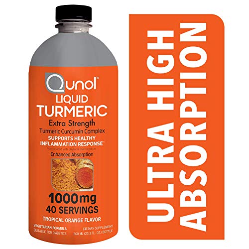 Product Cover Qunol - Liquid Turmeric Curcumin Complex Extra Strength Tropical Orange 1000 Mg. 180705