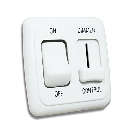 Product Cover American Technology Components 12 Volt DC Dimmer Switch for LED, Halogen, Incandescent - RV, Auto, Truck, Marine, and Strip Lighting (Large Slider, White)