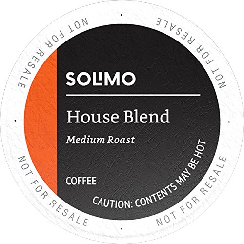 Product Cover Amazon Brand - 100 Ct. Solimo Medium-Dark Roast Coffee Pods, House Blend, Compatible with Keurig 2.0 K-Cup Brewers