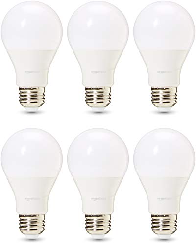 Product Cover AmazonBasics Commercial Grade LED Light Bulb | 40-Watt Equivalent, A19, Soft White, Dimmable, 6-Pack