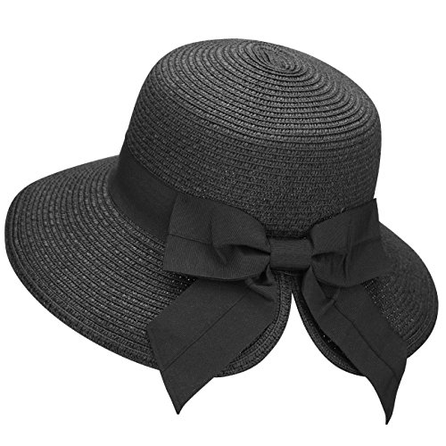 Product Cover Verabella Women's Lightweight Foldable/Packable Beach Sun Hat w/Decorative Bow