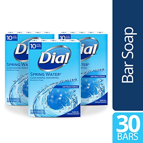 Product Cover Dial Antibacterial Bar Soap, Spring Water, 30 Count