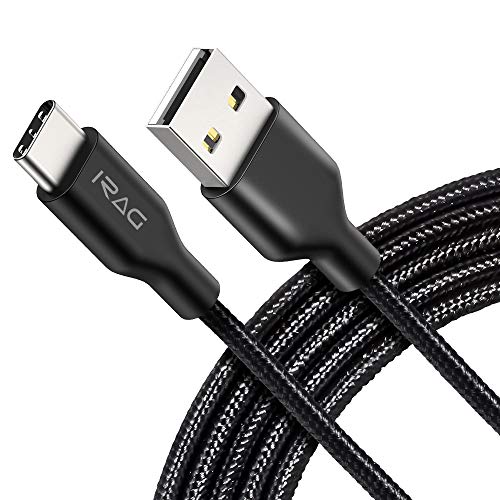 Product Cover iRAG Charger Cable Compatible for BlackBerry KEY2/LE/KEYone/DTEK60/Motion-56k 6 Feet Braided USB Type C to A Fast Charge Charging Cord