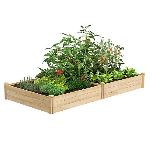 Product Cover Greenes Fence RCEC6T21B Best Value Cedar Raised Garden Bed Planter, 48