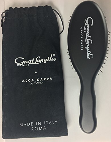 Product Cover Great Lengths Oval Paddle Brush by ACCA KAPPA Made in Italy Wood and Boar Bristle