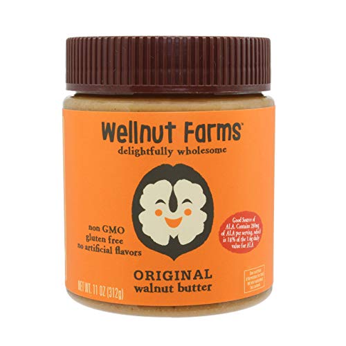 Product Cover Wellnut Farms Rich and Creamy Non GMO Walnut Butter with Omega 3, Original, 11 Ounce