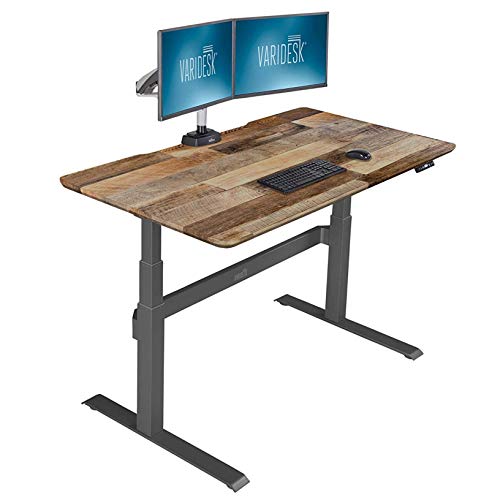 Product Cover VARIDESK - Full Electric Desk - PRODESK 60 Electric Reclaimed Wood - 3-Button Memory Settings