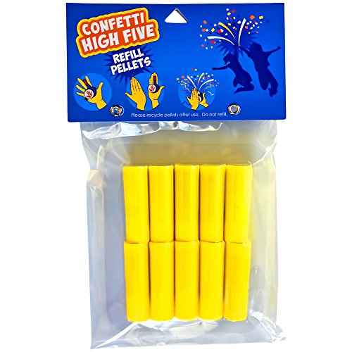 Product Cover FiestaFive Confetti Cartridge Refills Toy Shooter - Reload and Blast Confetti from Your Hands When You High Five (Gold)