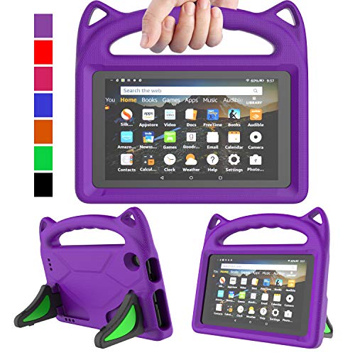 Product Cover MENZO Kids Case for All-New Fire 7 Tablet (9th Generation - 2019 Release), Light Weight Shockproof Handle Stand Kids Friendly Case for Amazon Fire 7 2019 & 2017 (7