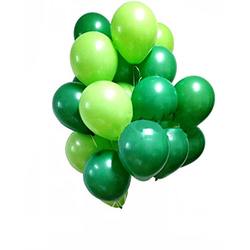 Product Cover AnnoDeel 50 Pcs 12inch Green Balloons, Light Green Balloons and Dark Green Balloons for Tree Birthday Wedding Party Spring Decorations