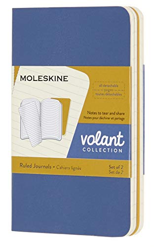 Product Cover Moleskine Volant Journal, XS, Ruled, Forget Blue/Amber Yellow (2.5 x 4.25)