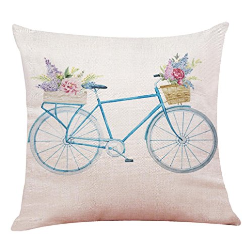 Product Cover Jushye 2018 New Throw Pillow Cases, Home Decor Cushion Cover Hello Spring Floral Pint Pillowcase Pillow Covers (F)